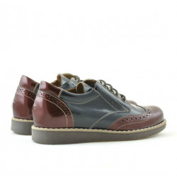 Buty dziecięce 154 lakier bordo kombinowany