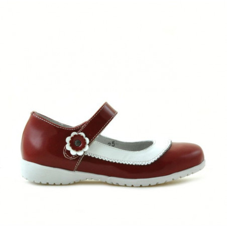 Buty dla małych dzieci 19c lakierowane czerwone+białe
