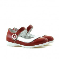 Buty dla małych dzieci 19c lakierowane czerwone+białe