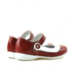 Buty dla małych dzieci 19c lakierowane czerwone+białe