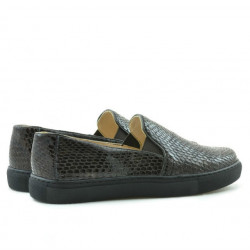 Buty sportowe damskie 658 croco kawa