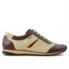 Buty sportowe damskie 196 bordowo-beżowe
