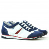 Damskie buty sportowe 196 indygo welur+białe