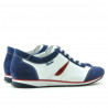 Damskie buty sportowe 196 indygo welur+białe