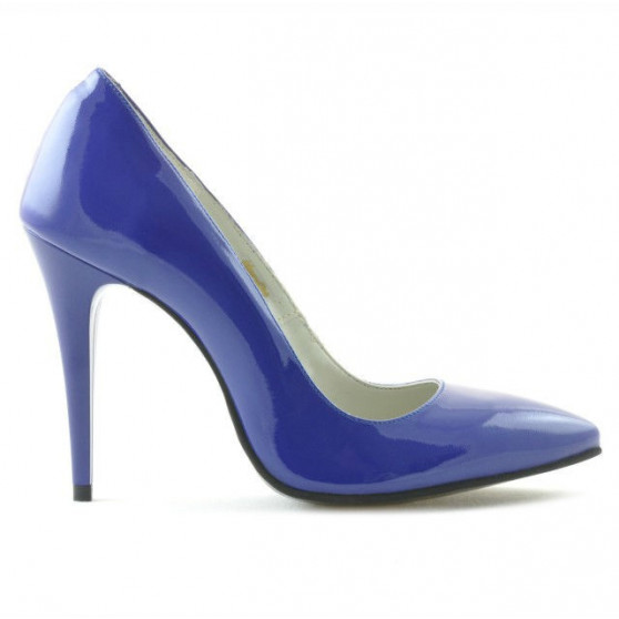 Eleganckie buty damskie 1241 lakierowane niebieskie