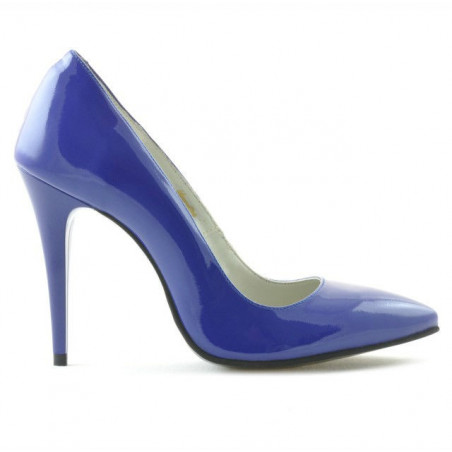 Eleganckie buty damskie 1241 lakierowane niebieskie