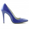 Eleganckie buty damskie 1241 lakierowane niebieskie