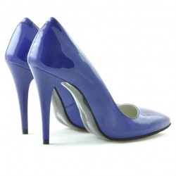Eleganckie buty damskie 1241 lakierowane niebieskie