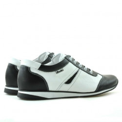 Damskie buty sportowe 196 czarne+białe