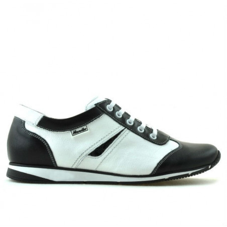 Damskie buty sportowe 196 czarne+białe