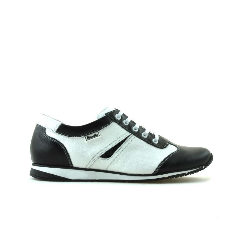 Damskie buty sportowe 196 czarne+białe