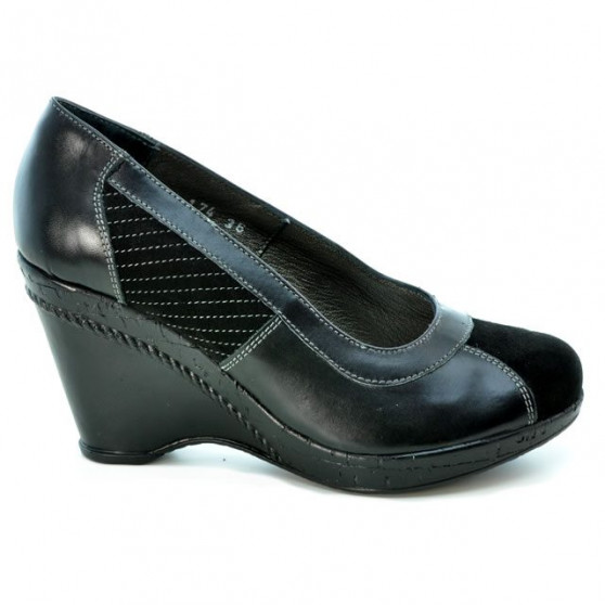 Damskie buty casual 174 czarne łączone