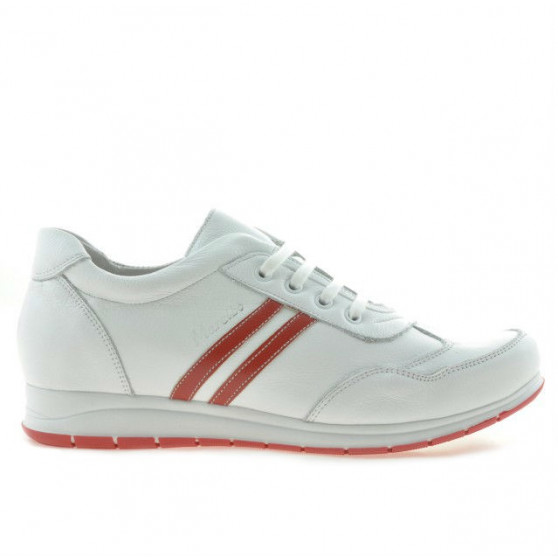 Damskie buty sportowe 641 białe+czerwone