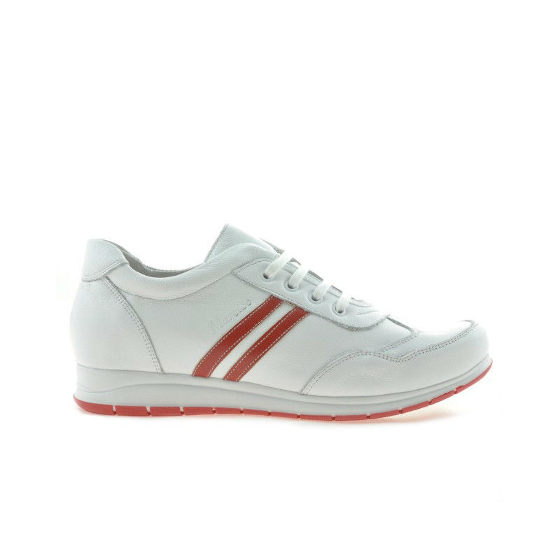 Damskie buty sportowe 641 białe+czerwone