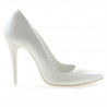 Eleganckie buty damskie 1241 lakierowane białe
