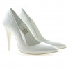 Eleganckie buty damskie 1241 lakierowane białe