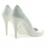 Eleganckie buty damskie 1241 lakierowane białe