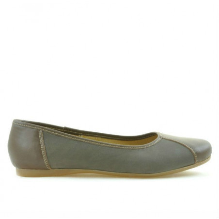 Damskie baleriny 183 cappuccino kombinowane