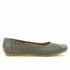 Damskie baleriny 183 cappuccino kombinowane