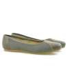 Damskie baleriny 183 cappuccino kombinowane