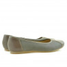 Damskie baleriny 183 cappuccino kombinowane