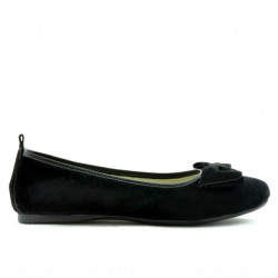 Baleriny damskie 638 czarny welur