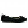 Baleriny damskie 638 czarny welur