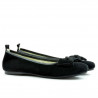 Baleriny damskie 638 czarny welur
