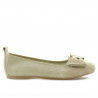 Baleriny damskie 638 piasek welur