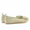 Baleriny damskie 638 piasek welur