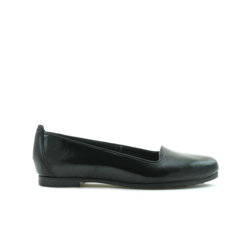 Damskie baleriny 662 lakierowane czarne