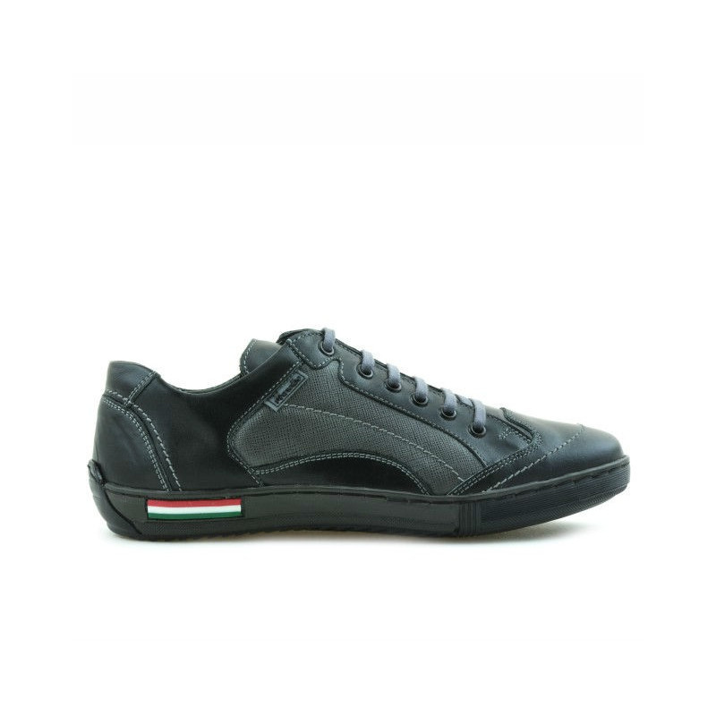 Buty sportowe młodzieżowe 307 czarne+szare