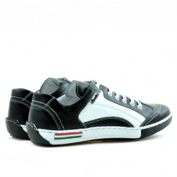Buty sportowe młodzieżowe 307 czarne+białe