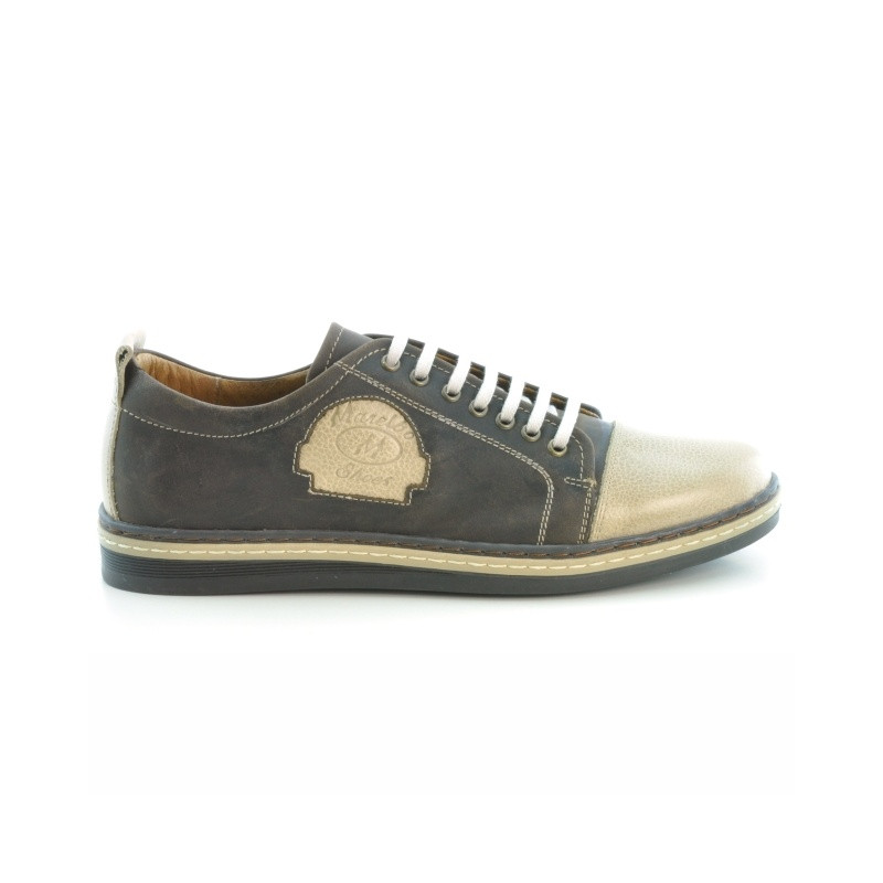 Casualne / sportowe buty męskie 766 tuxon cafe+tuxon piasek