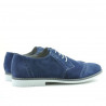 Casualowe / eleganckie buty męskie 746 indigo welur