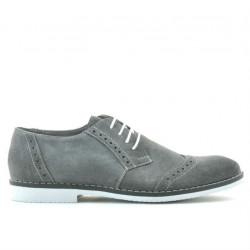 Szare zamszowe buty casual/eleganckie dla mężczyzn 746