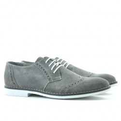 Szare zamszowe buty casual/eleganckie dla mężczyzn 746
