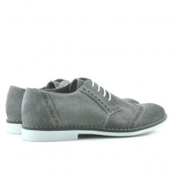 Szare zamszowe buty casual/eleganckie dla mężczyzn 746