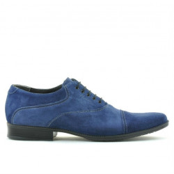 Buty męskie casual/eleganckie 738 indygo welur