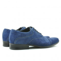 Buty męskie casual/eleganckie 738 indygo welur