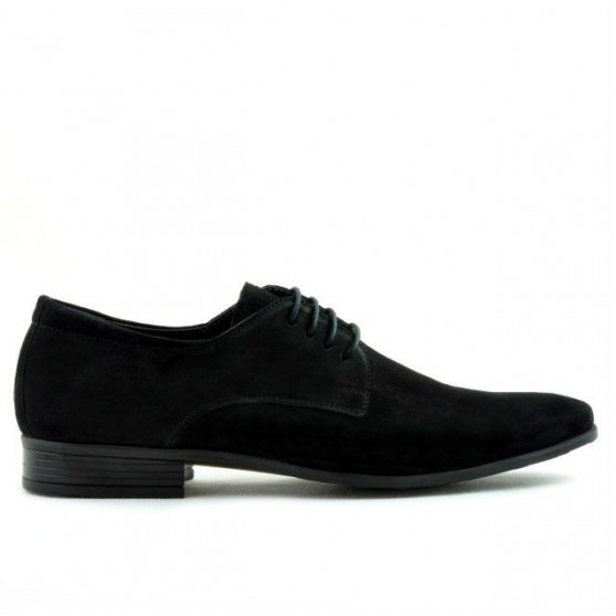 Eleganckie buty męskie 786 czarny welur