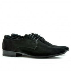 Eleganckie buty męskie 786 czarny welur