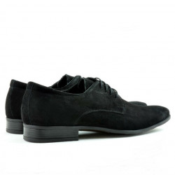 Eleganckie buty męskie 786 czarny welur