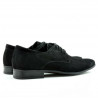 Eleganckie buty męskie 786 czarny welur