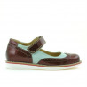 Buty dziecięce 153 bordo lakierowane kombinowane