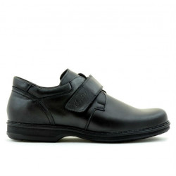 Męskie buty casual / eleganckie 854sc czarne rzep