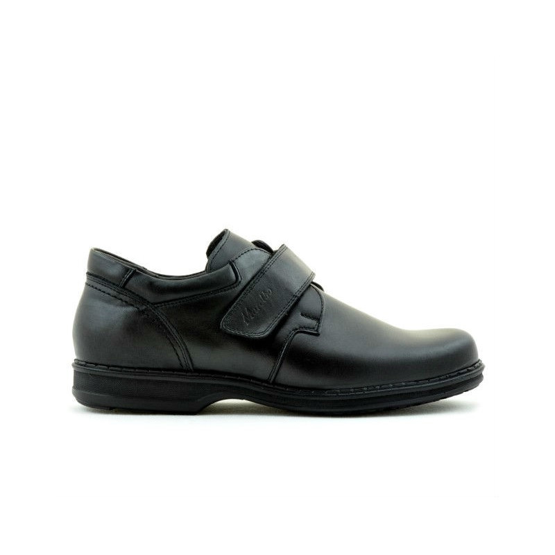 Męskie buty casual / eleganckie 854sc czarne rzep