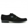 Casualowe / eleganckie męskie buty 730 czarny zamsz