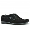 Casualowe / eleganckie męskie buty 730 czarny zamsz