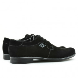 Casualowe / eleganckie męskie buty 730 czarny zamsz